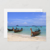 Tropischer Strand Postkarte (Vorne/Hinten)