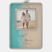 Tropischer Strand Rahmen-Ornament Silber (Vorderseite)