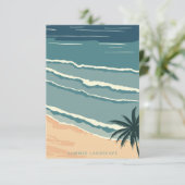 Tropischer Strand RSVP Karte (Stehend Vorderseite)