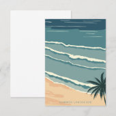 Tropischer Strand RSVP Karte (Vorne/Hinten)