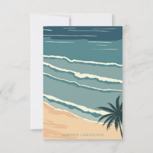 Tropischer Strand RSVP Karte