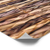 tropischer Strand rustikal geflochtene Korbweide Poster (Ecke)