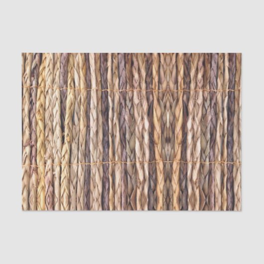 tropischer Strand rustikal geflochtene Korbweide Seidenpapier (Vorderseite)