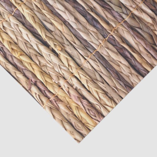 tropischer Strand rustikal geflochtene Korbweide Seidenpapier (Ausschnitt)