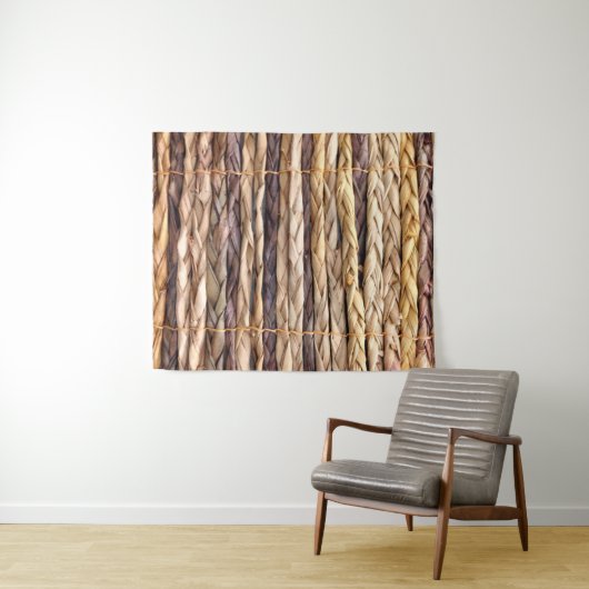 tropischer Strand rustikal geflochtene Korbweide Wandteppich (Beispiel (Horizontal))