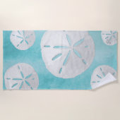 Tropischer Strand Sand Dollar Türkisches Wasser Fa Strandtuch (Vorderseite)