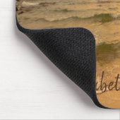 Tropischer Strand, Sand, Palm Sunset Mousepad (Ecke)