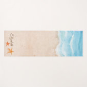 Tropischer Strand, Sand, Stars Seashells Yogamatte (Vorderseite (Horizontal))
