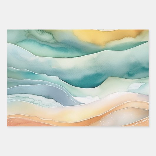 Tropischer Strand Sand und Meer Geschenkpapier Set (Vorderseite)