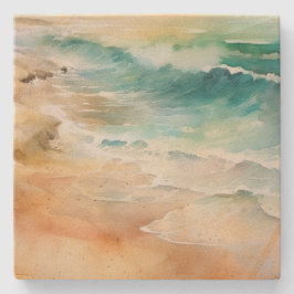 Tropischer Strand Sand und Meer Steinuntersetzer