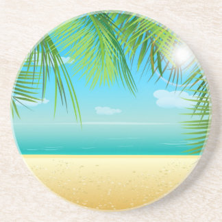Tropischer Strand Sandstein Untersetzer