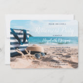Tropischer Strand, Sandstrand, Relaxing-Party Einladung (Vorderseite)