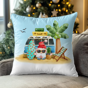 Tropischer Strand Santa Palme Weihnachten Kissen