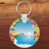 Tropischer Strand Schlüsselanhänger (Vorderseite)