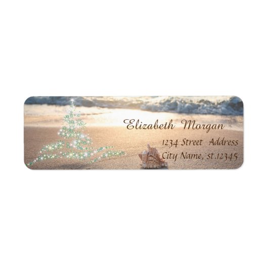 Tropischer Strand Seashell, Weihnachtsbaumurlaub (Vorne)