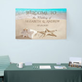 Tropischer Strand, Seastar, Seashell Wedding Banne Banner (Messeveranstaltung)