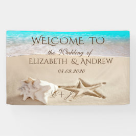 Tropischer Strand, Seastar, Seashell Wedding Banne Banner