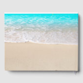 Tropischer Strand, Seastar, Seashell Wedding Gästebuch (Rückseite)