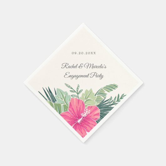 Tropischer Strand Serviette (Ecke)