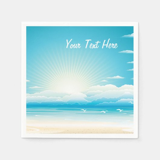 Tropischer Strand Serviette (Vorderseite)