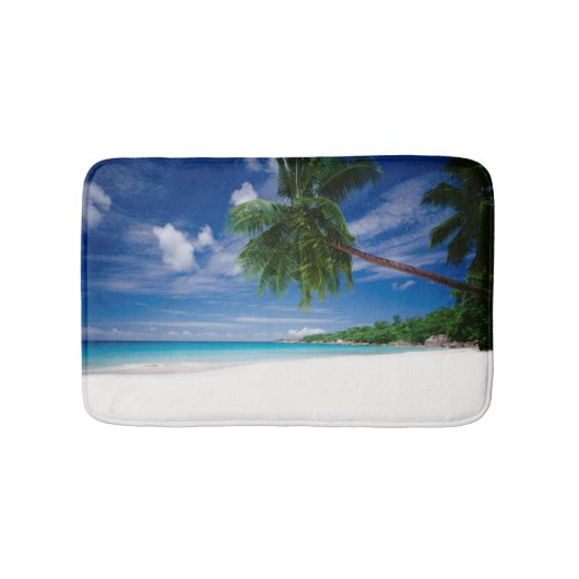 Tropischer Strand | Seychellen Badematte (Vorderseite)