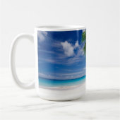 Tropischer Strand | Seychellen Kaffeetasse (Links)