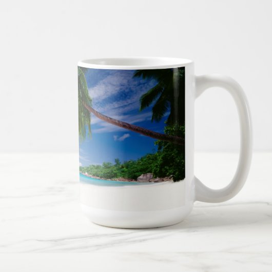 Tropischer Strand | Seychellen Kaffeetasse (Rechts)