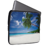 Tropischer Strand | Seychellen Laptopschutzhülle (Vorne Rechts)