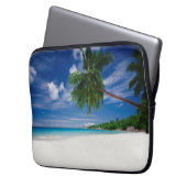 Tropischer Strand | Seychellen Laptopschutzhülle (Vorderseite Links)