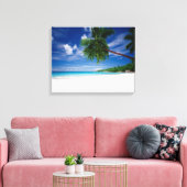 Tropischer Strand | Seychellen Leinwanddruck (Insitu (Wohnzimmer))