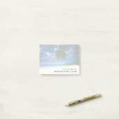 Tropischer Strand | Seychellen Post-it Klebezettel (Auf Schreibtisch)