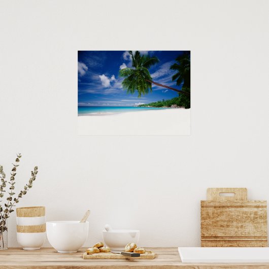 Tropischer Strand | Seychellen Poster (Küche)