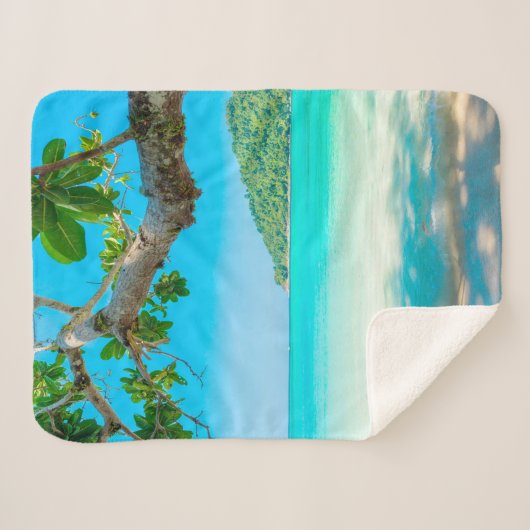 Tropischer Strand Sherpadecke (Vorderseite (Horizontal))