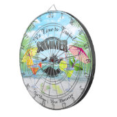 Tropischer Strand, Sommerferien | PERSONALISIERT Dartscheibe (Vorderseite rechts)