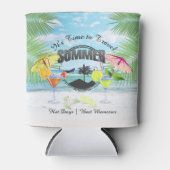 Tropischer Strand, Sommerferien | PERSONALISIERT Dosenkühler (Vorderseite)