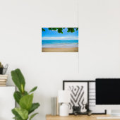 Tropischer Strand Sonne und Meer Poster (Heimbüro)