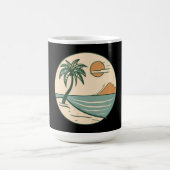 Tropischer Strand Sonnenuntergang Kaffeetasse (Mittel)