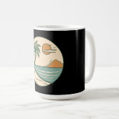 Tropischer Strand Sonnenuntergang Kaffeetasse (VorderseiteRechts)