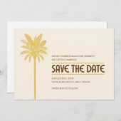 Tropischer Strand speichert die Datumskarten Save The Date (Vorne/Hinten)