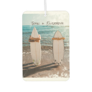 Tropischer Strand, Surfbrett Autolufterfrischer