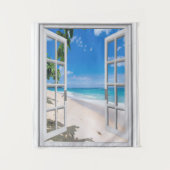 Tropischer Strand-themenorientierter Wandbehang Wandteppich (Vorderseite)