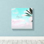 Tropischer Strand, Traum, Blick aufs Meer, Palm, s Leinwanddruck (Insitu (Holzboden))