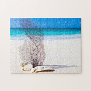 Tropischer Strand Trinidad und Tobago. Puzzle