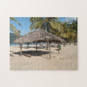 Tropischer Strand Trinidad und Tobago. Puzzle