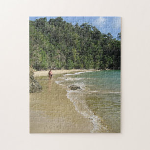 Tropischer Strand Trinidad und Tobago. Puzzle