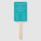 Tropischer Strand und Palmen Hochzeitsprogramm-Fäc Fächer (Rückseite)