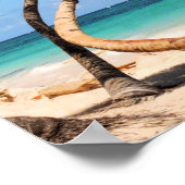 Tropischer Strand und Palmen Poster (Ecke)