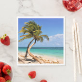 Tropischer Strand und Palmen Serviette (Beispiel)