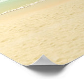 Tropischer Strand und Regenschirm Poster (Ecke)