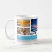 Tropischer Strand und Sonnenstrahlen Kaffeetasse (Links)